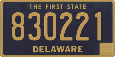DE license plate 830221