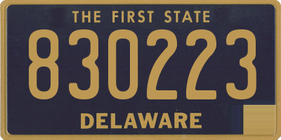 DE license plate 830223