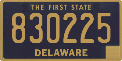 DE license plate 830225