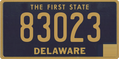 DE license plate 83023