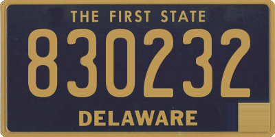 DE license plate 830232