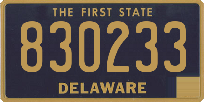 DE license plate 830233