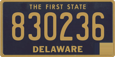 DE license plate 830236