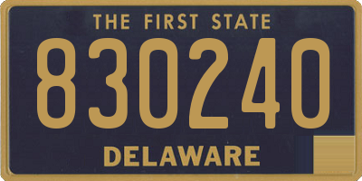 DE license plate 830240