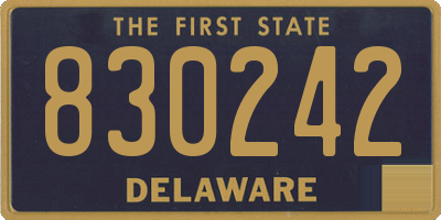 DE license plate 830242