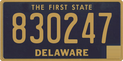 DE license plate 830247
