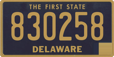 DE license plate 830258