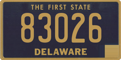 DE license plate 83026