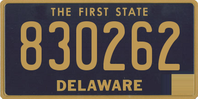 DE license plate 830262