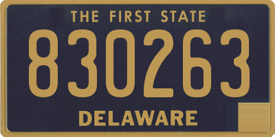 DE license plate 830263