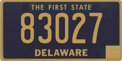 DE license plate 83027