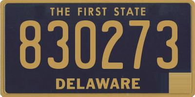DE license plate 830273