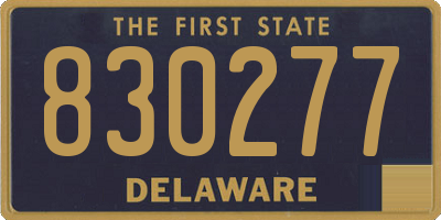 DE license plate 830277