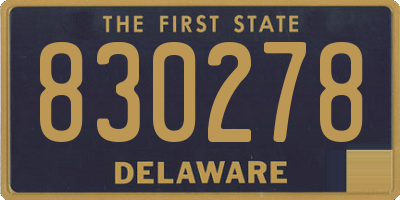 DE license plate 830278