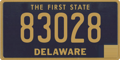 DE license plate 83028