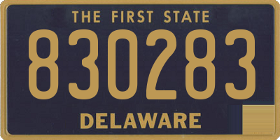 DE license plate 830283