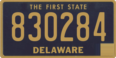 DE license plate 830284