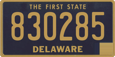 DE license plate 830285