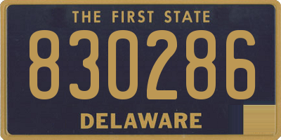 DE license plate 830286