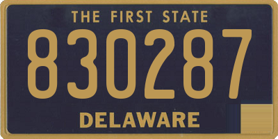 DE license plate 830287