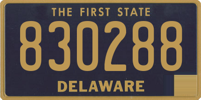 DE license plate 830288