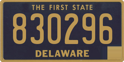 DE license plate 830296