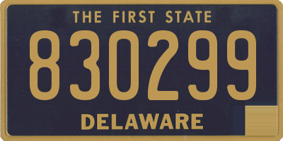 DE license plate 830299