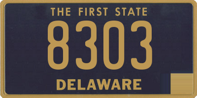 DE license plate 8303