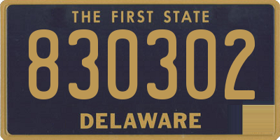 DE license plate 830302