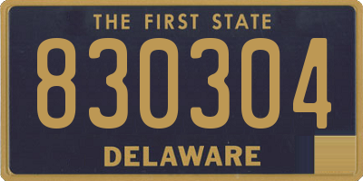 DE license plate 830304