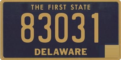 DE license plate 83031