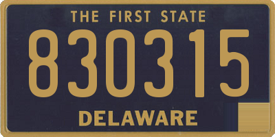 DE license plate 830315