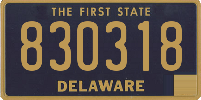 DE license plate 830318
