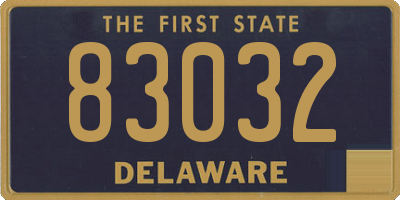 DE license plate 83032