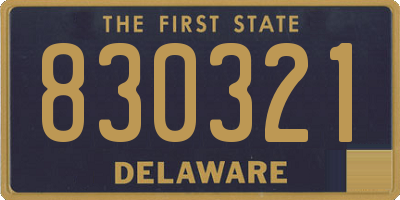 DE license plate 830321