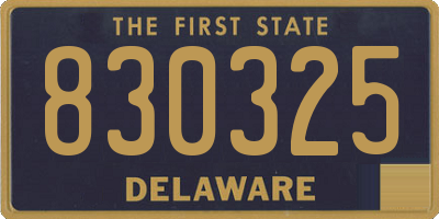 DE license plate 830325