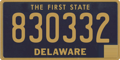 DE license plate 830332