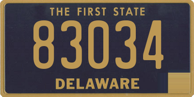 DE license plate 83034