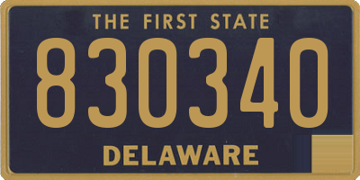 DE license plate 830340