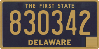 DE license plate 830342
