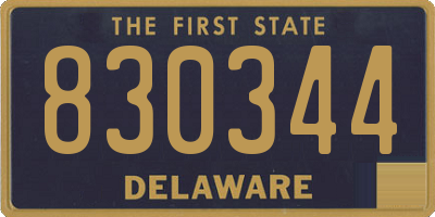 DE license plate 830344