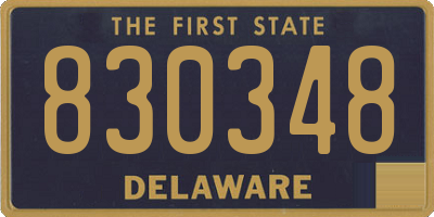 DE license plate 830348