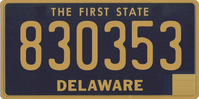 DE license plate 830353