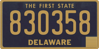 DE license plate 830358