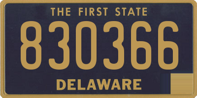 DE license plate 830366