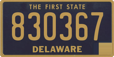 DE license plate 830367