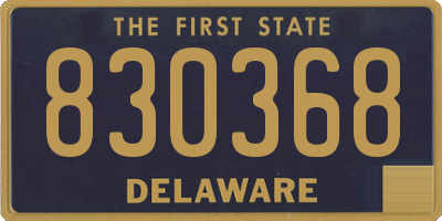 DE license plate 830368