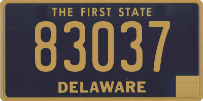 DE license plate 83037