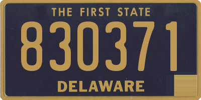 DE license plate 830371