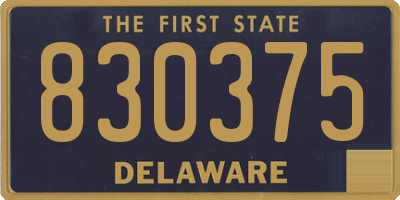 DE license plate 830375